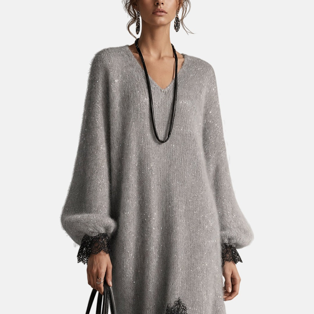 Mireille | Robe en maille pailletée