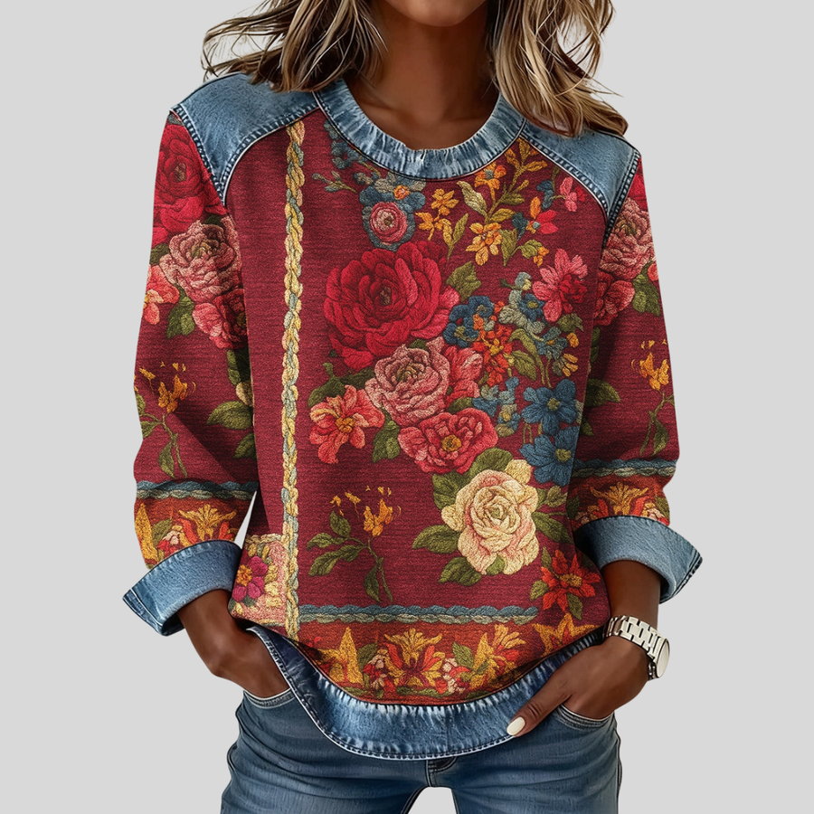 DELACROIX | Sweat Tapisserie Bordeaux pour Femme Michèle