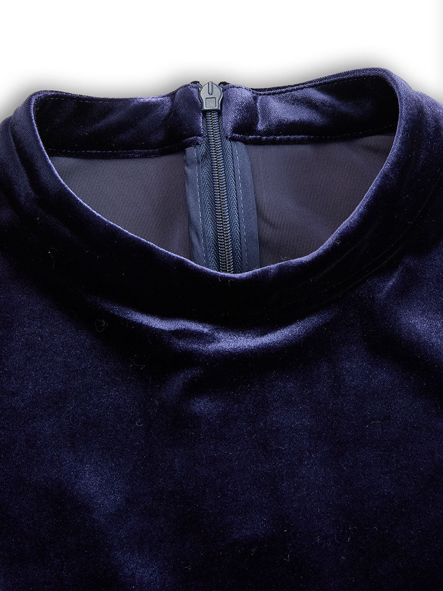 Sibella | Women's Navy Long-Sleeve Midi Dress