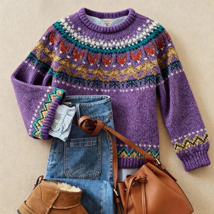 Solva™ | Pull Vintage Classique en Maille