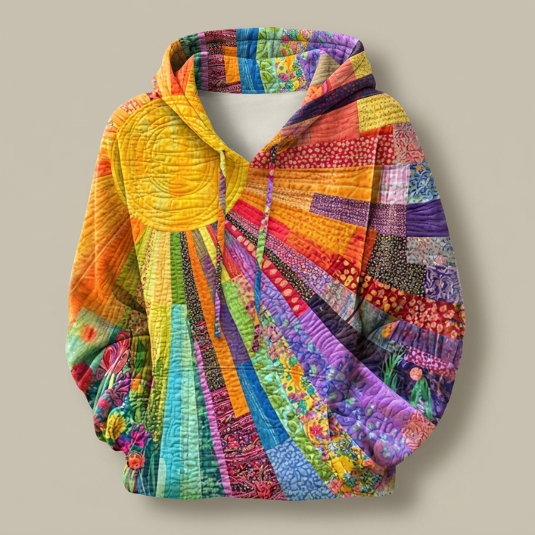 DELACROIX | Sweat à Capuche Matelassé Patchwork Pauline