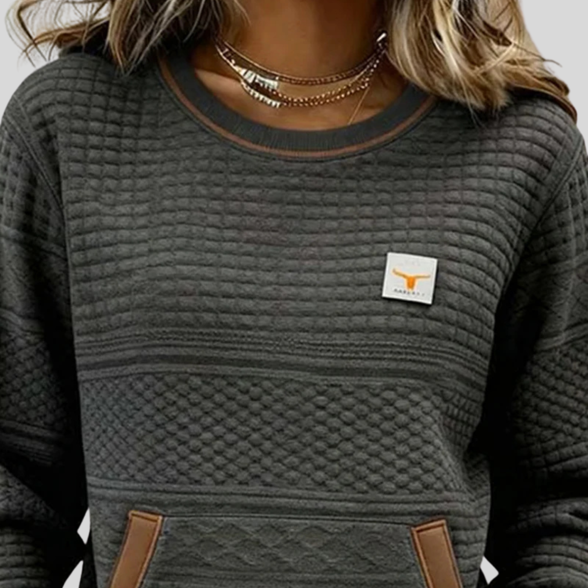 DELACROIX | Sweat Matelassé Col Rond pour Femme Chloé