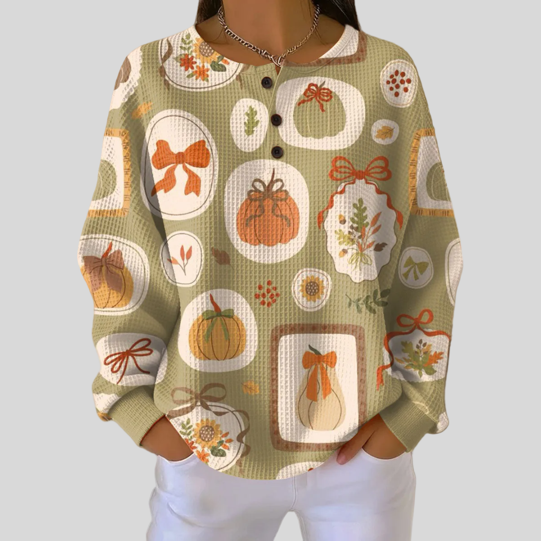 DELACROIX | Sweat Gaufré Motif Citrouilles pour Femme Colette