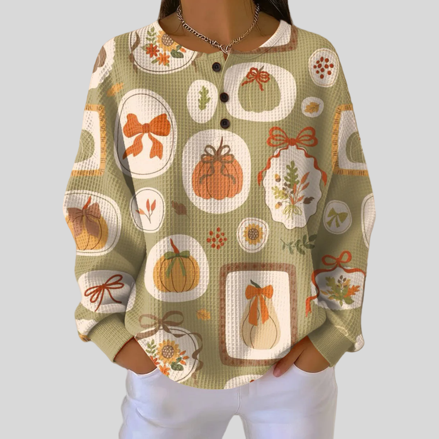 DELACROIX | Sweat Gaufré Motif Citrouilles pour Femme Colette
