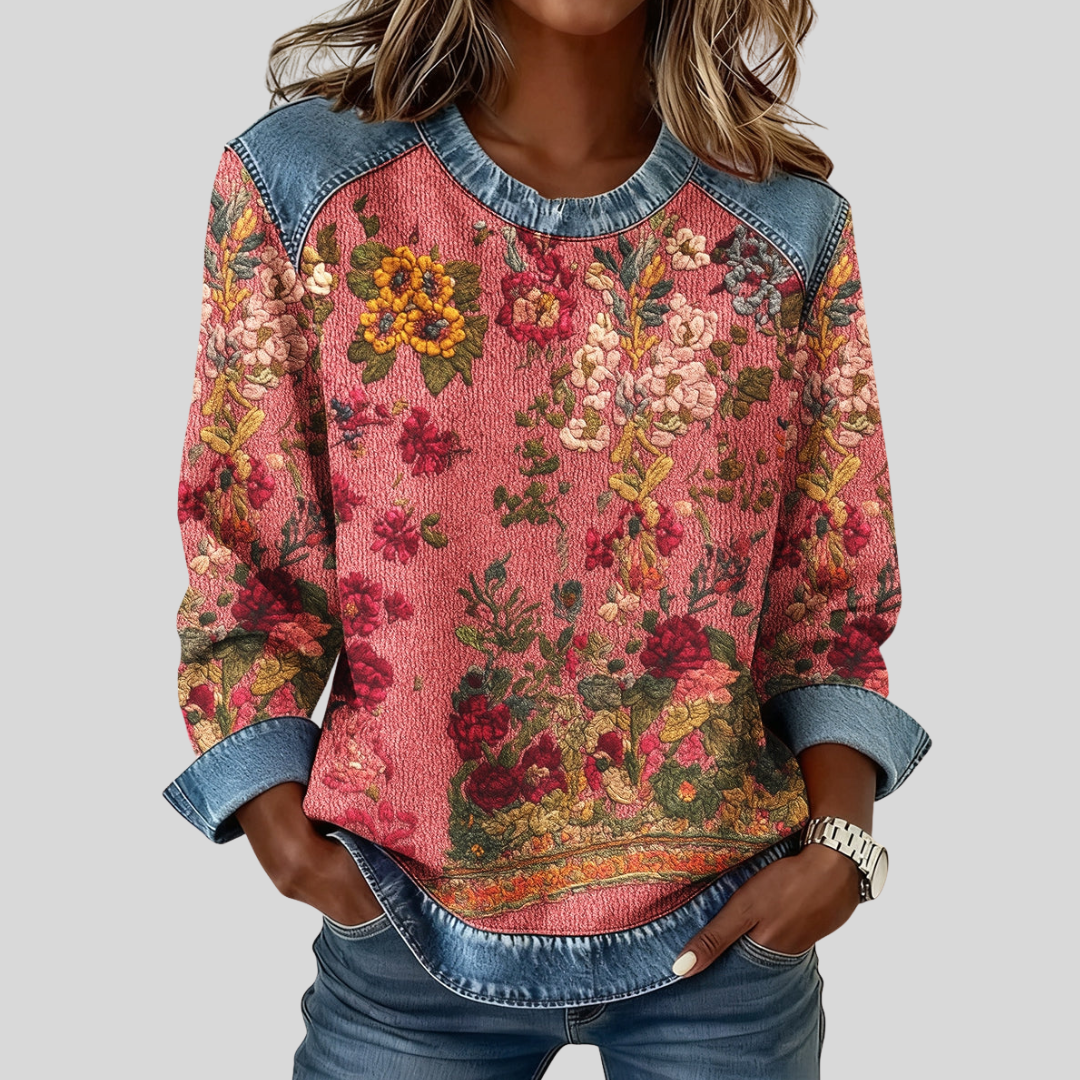 DELACROIX | Sweat Tapisserie Corail pour Femme Monique
