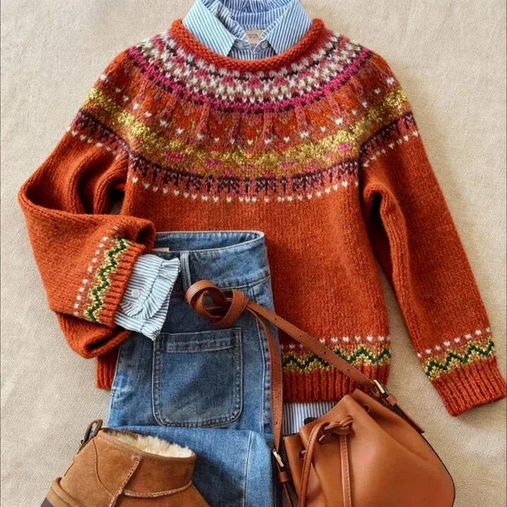 Simona™ | Pull Vintage Chic en Maille