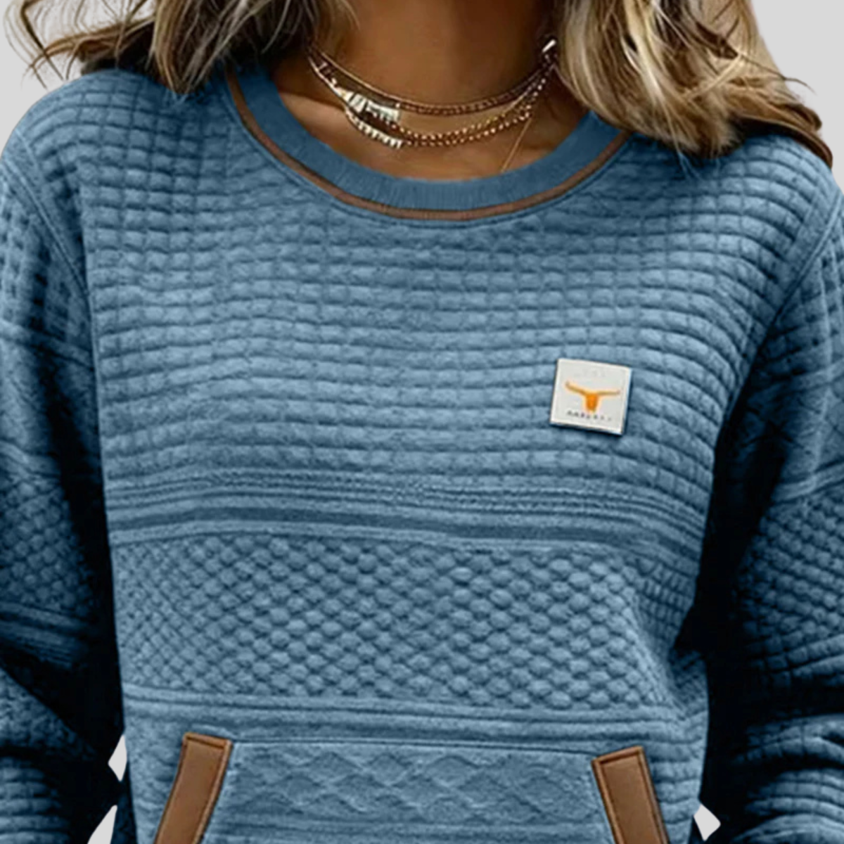DELACROIX | Sweat Matelassé Col Rond pour Femme Chloé
