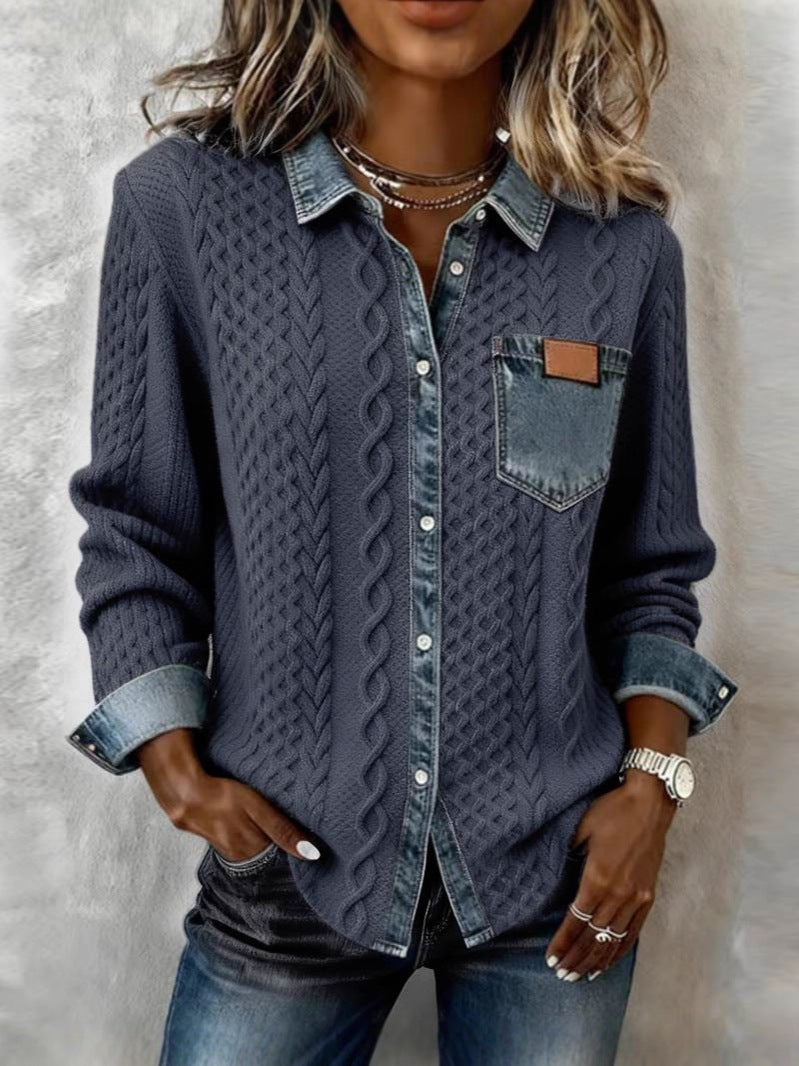 DELACROIX | Chemise Maille Torsadée pour Femme Claire