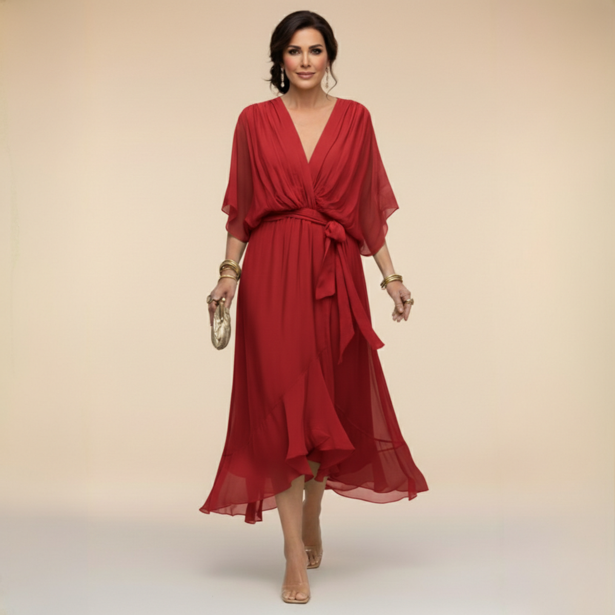 Monica — Robe longue fluide et élégante