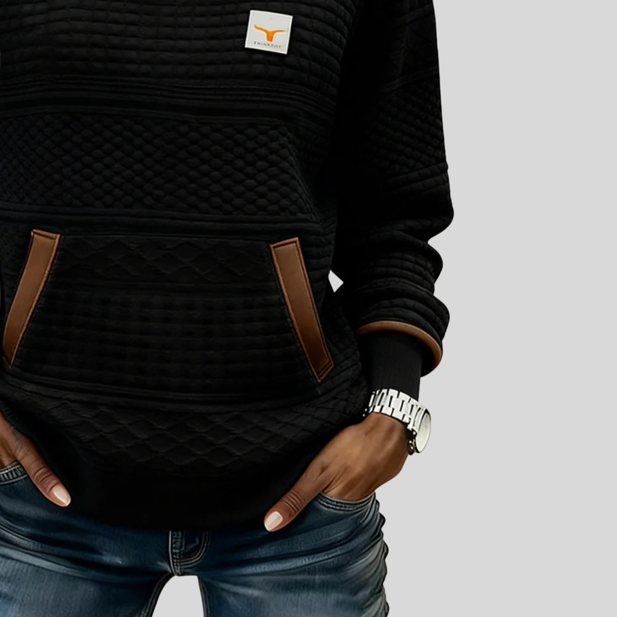 DELACROIX | Sweat Matelassé Col Rond pour Femme Chloé