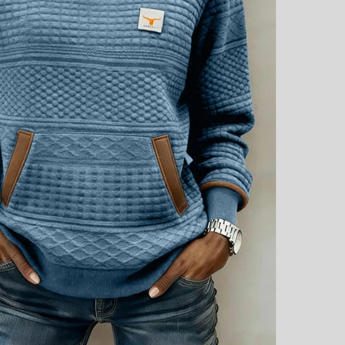 DELACROIX | Sweat Matelassé Col Rond pour Femme Chloé