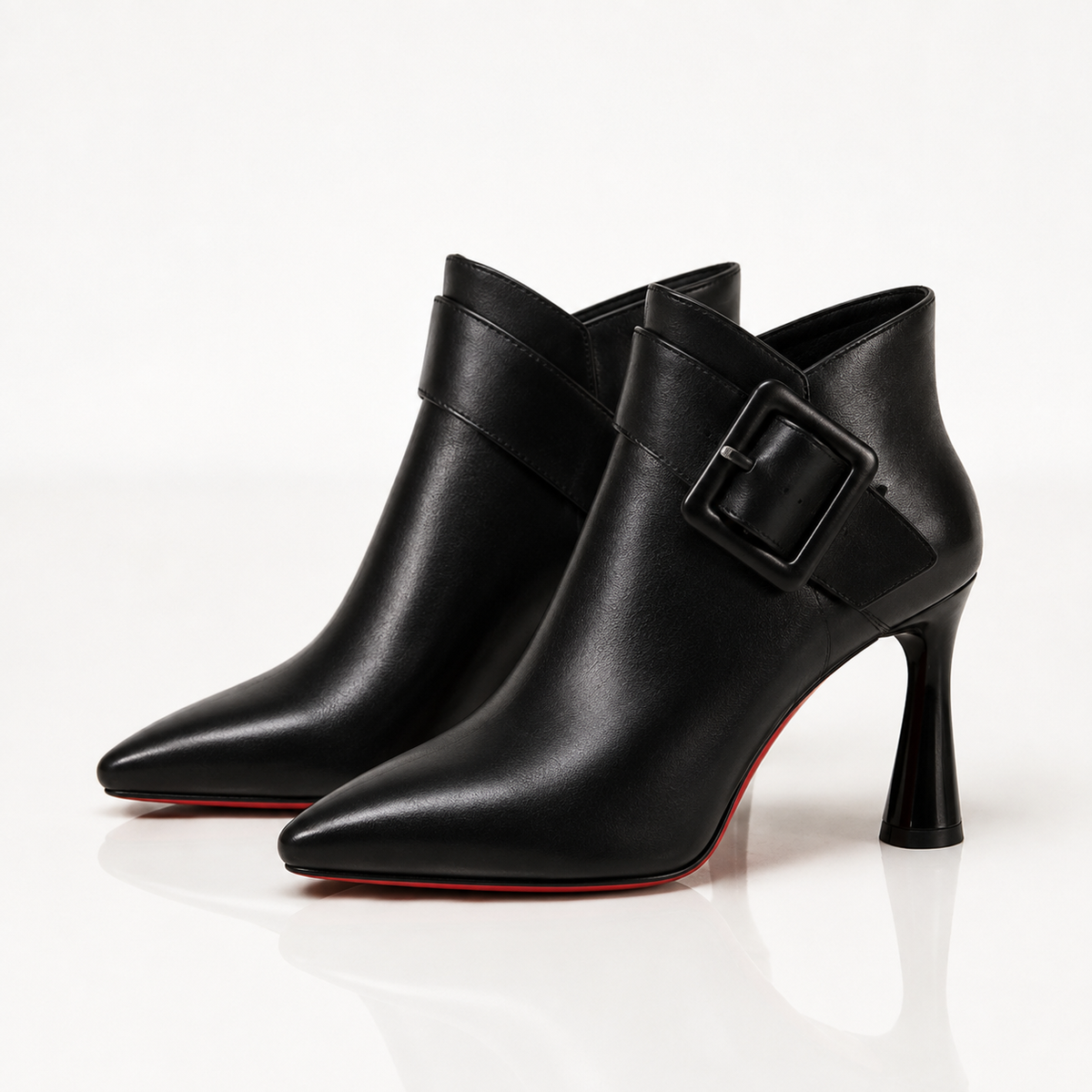 Maélorie | Bottines à Boucle en Cuir Raina