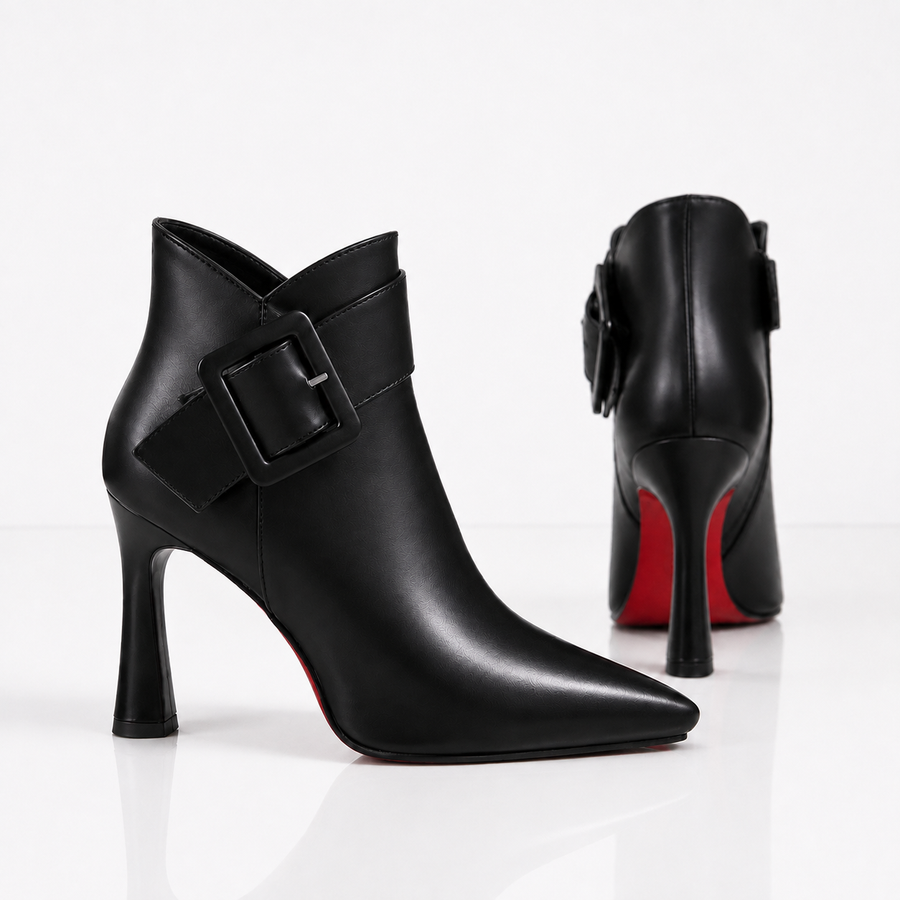 Maélorie | Bottines à Boucle en Cuir Raina