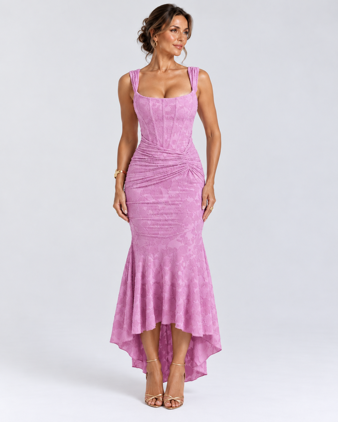 Sarah | Robe Longue Fleurie Corsetée