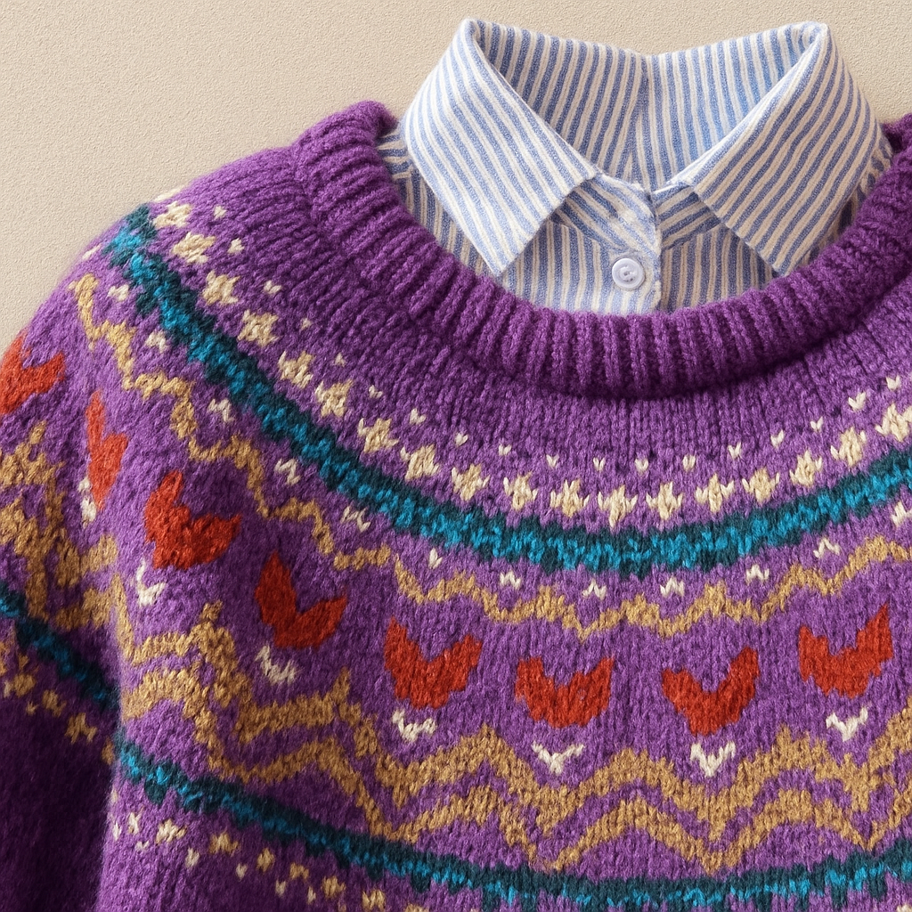 Solva™ | Pull Vintage Classique en Maille