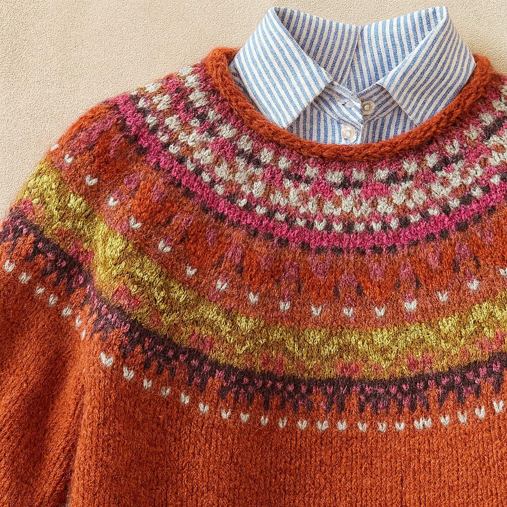 Simona™ | Pull Vintage Chic en Maille