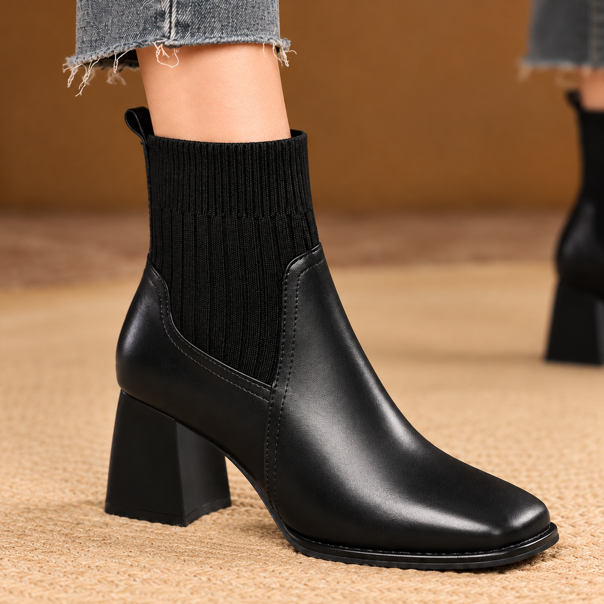 Priya - Bottines Élégantes Chelsea Maille