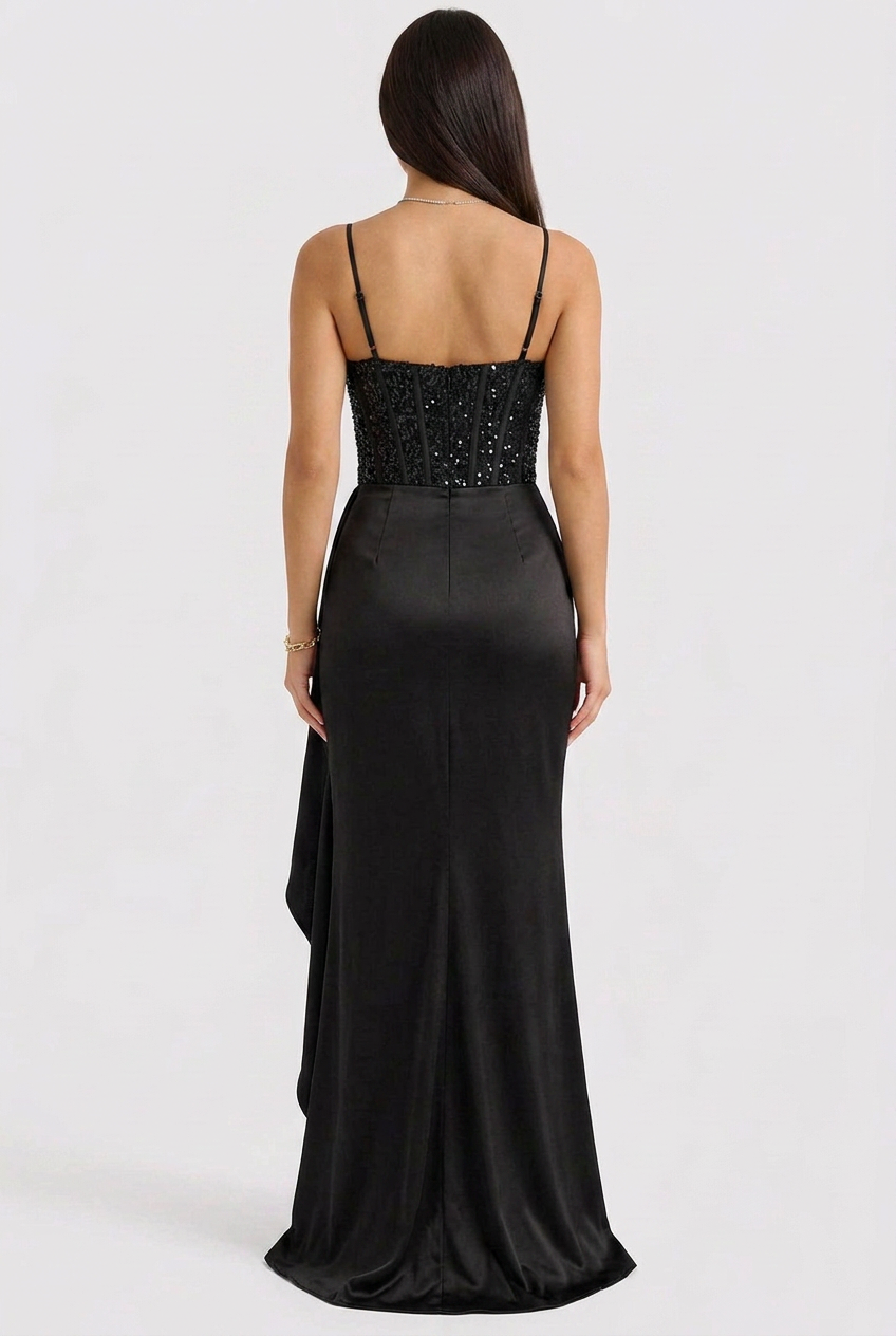 Elara | Women's Sequin Corset Evening Dress