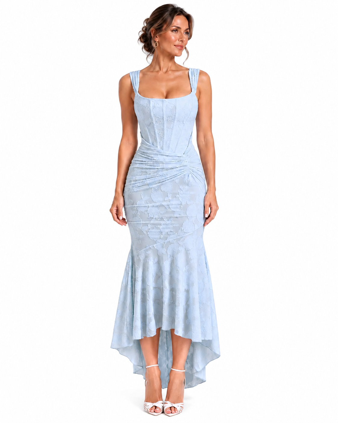 Sarah | Robe Longue Fleurie Corsetée