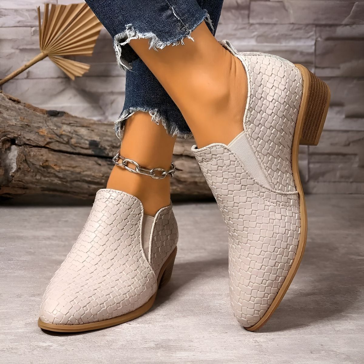 Élodie | Chaussures Oxford Élégantes en Cuir Tressé
