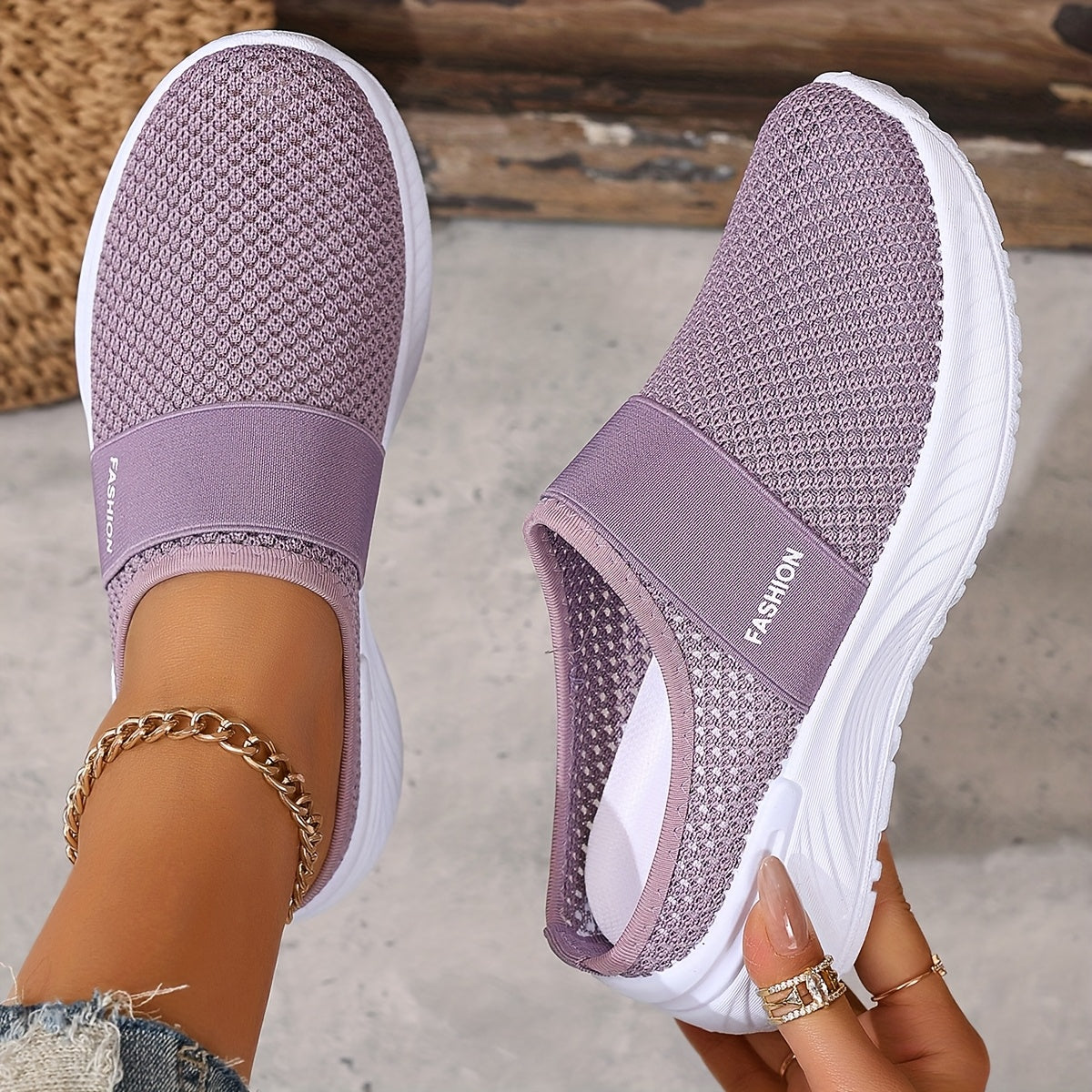 Baskets Mules Mesh Respirant Nicole