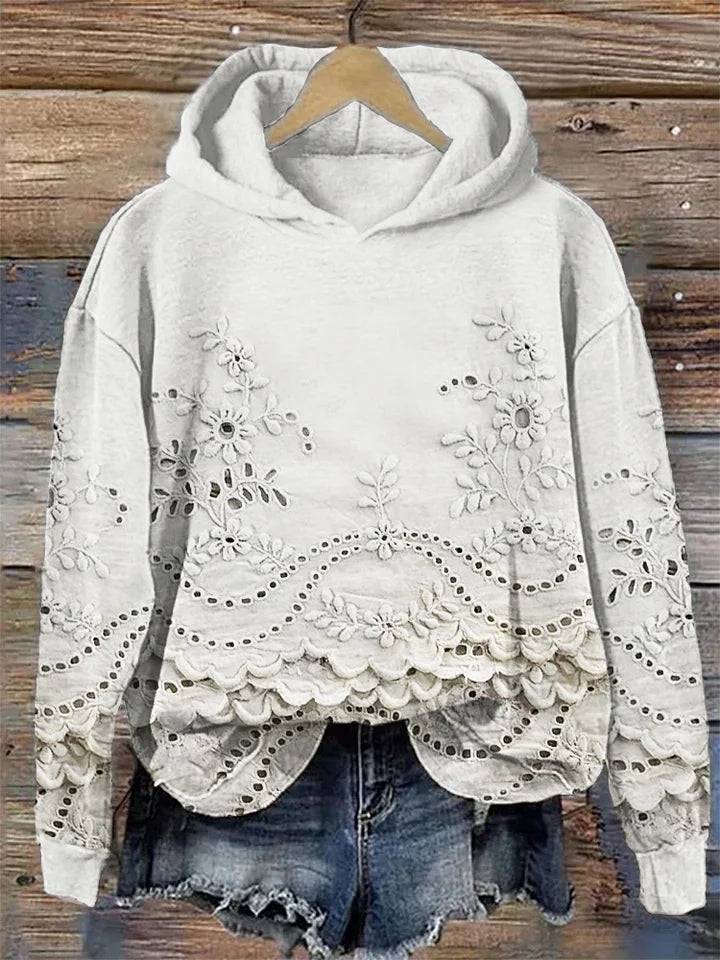 LÉONA™ | Sweat à Capuche Imprimé 3D – Confort & Style au Quotidien