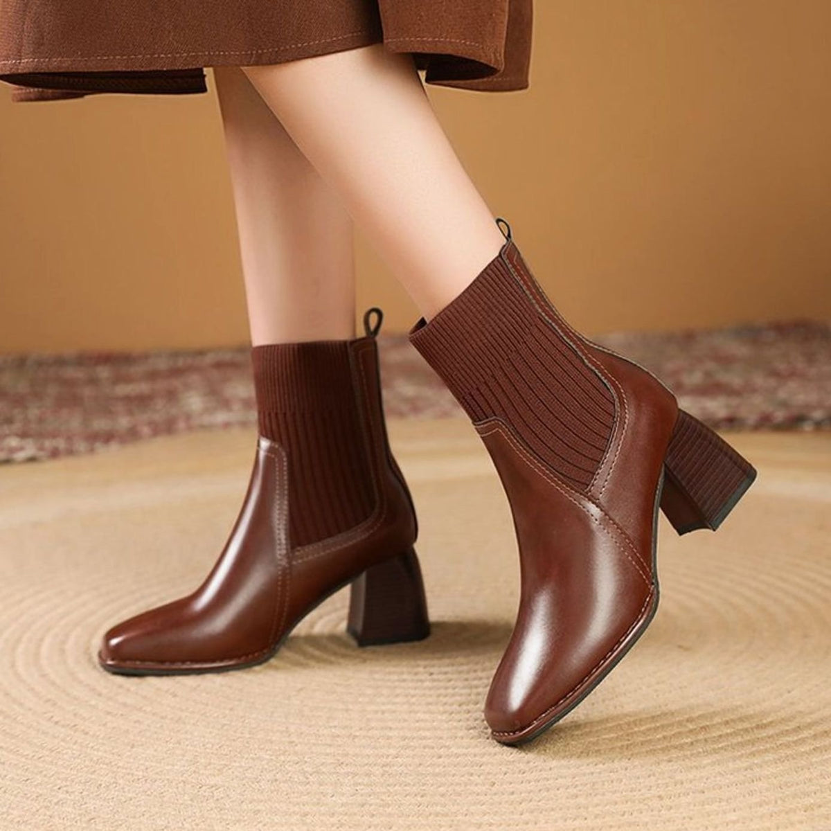 Priya - Bottines Élégantes Chelsea Maille