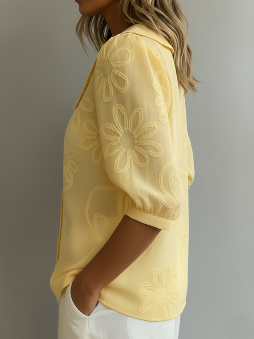 Aurélie™ - Blouse légère florale élégance naturelle