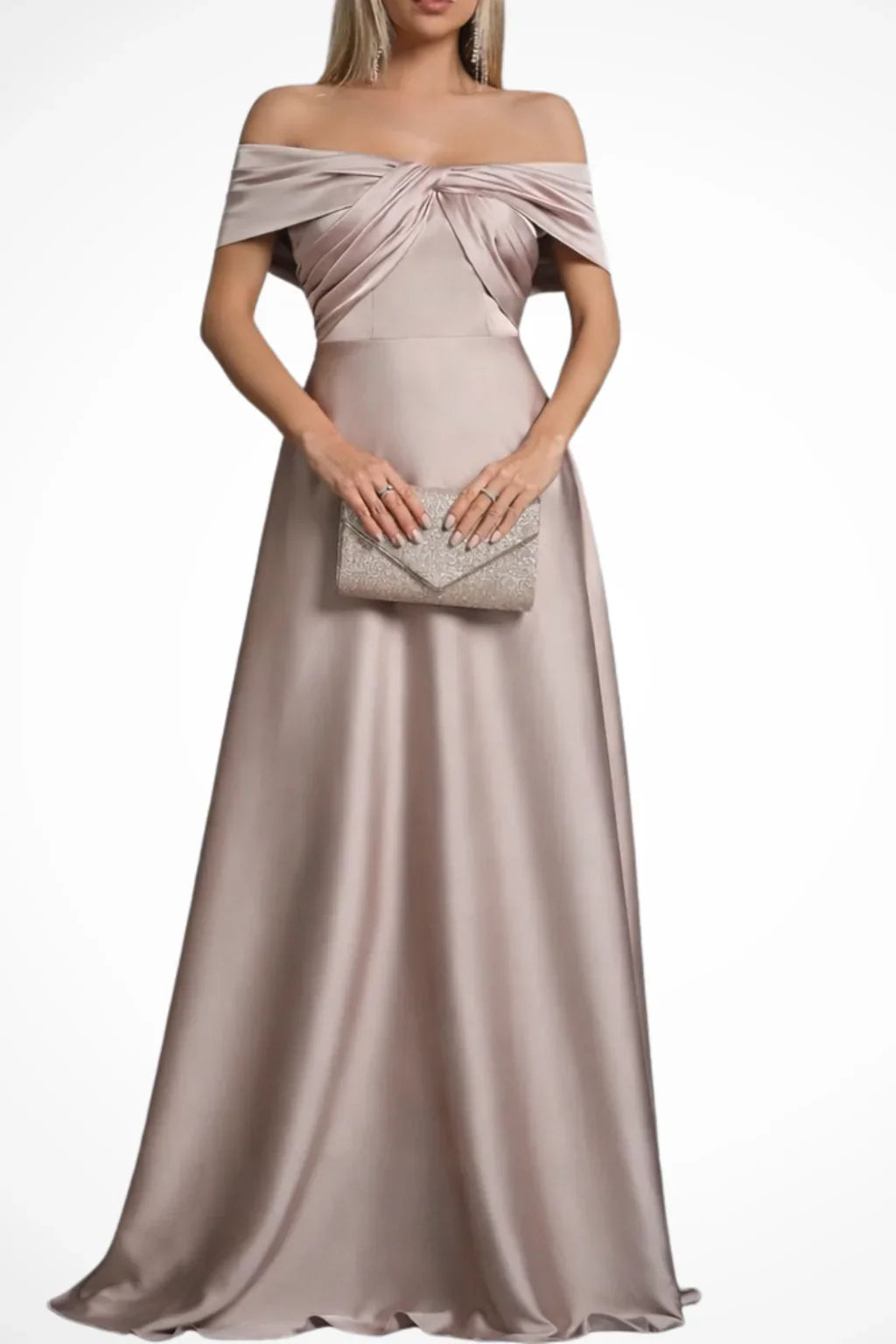 Iona | Robe Longue Plissée Épaules Dénudées