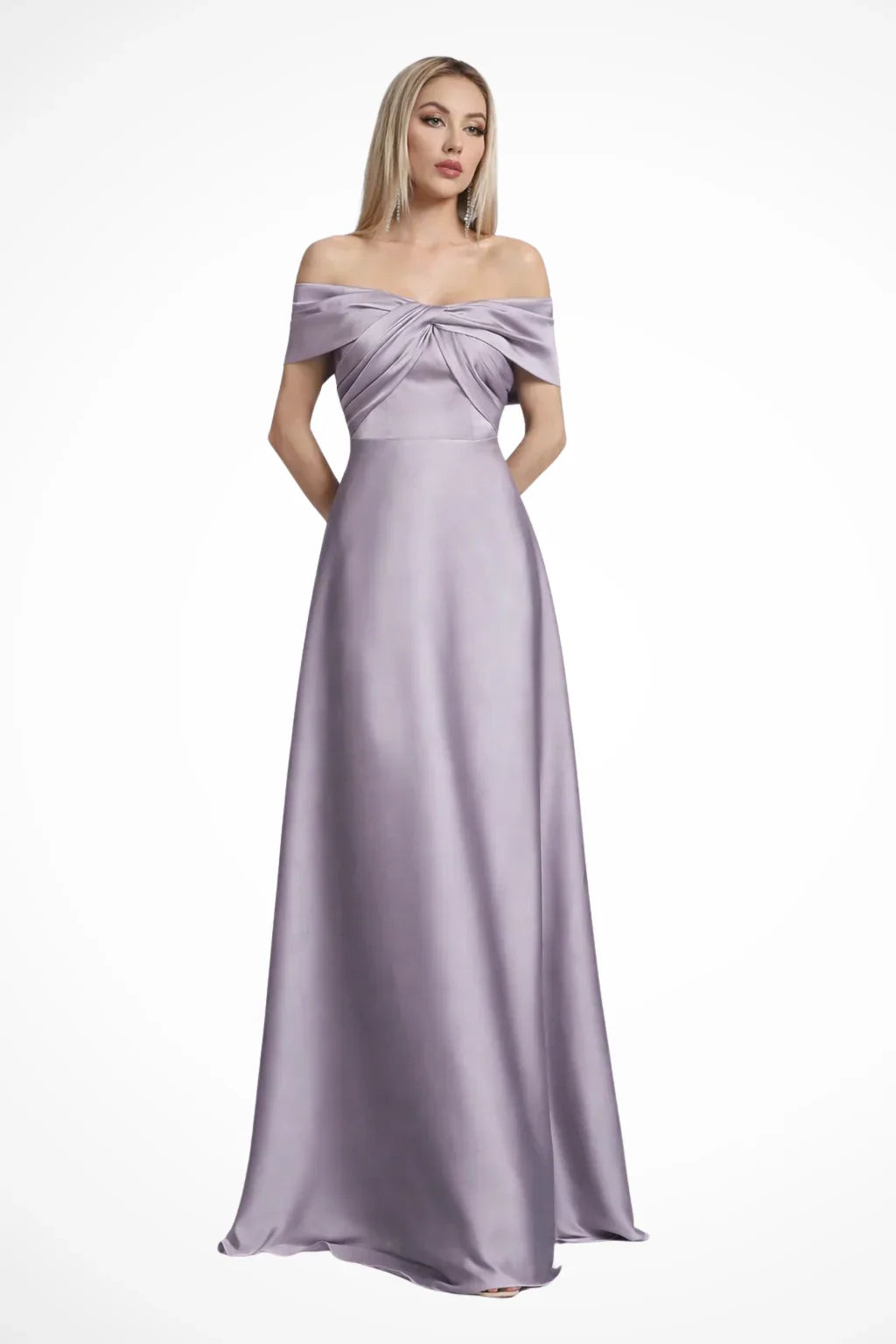 Iona | Robe Longue Plissée Épaules Dénudées