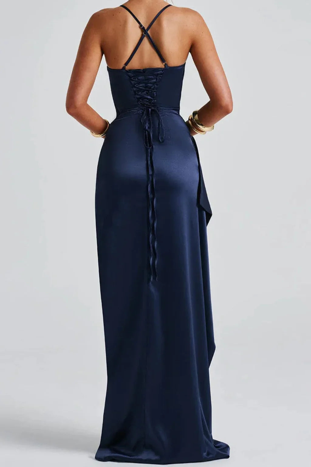 Jessica | Robe Longue Froncée à Fente