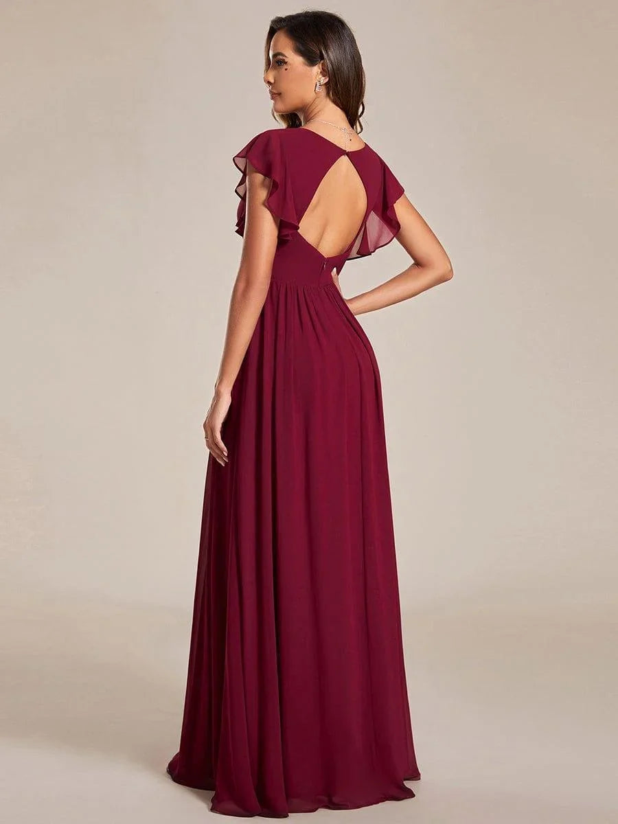 Robe Longue en Mousseline Dos Nu