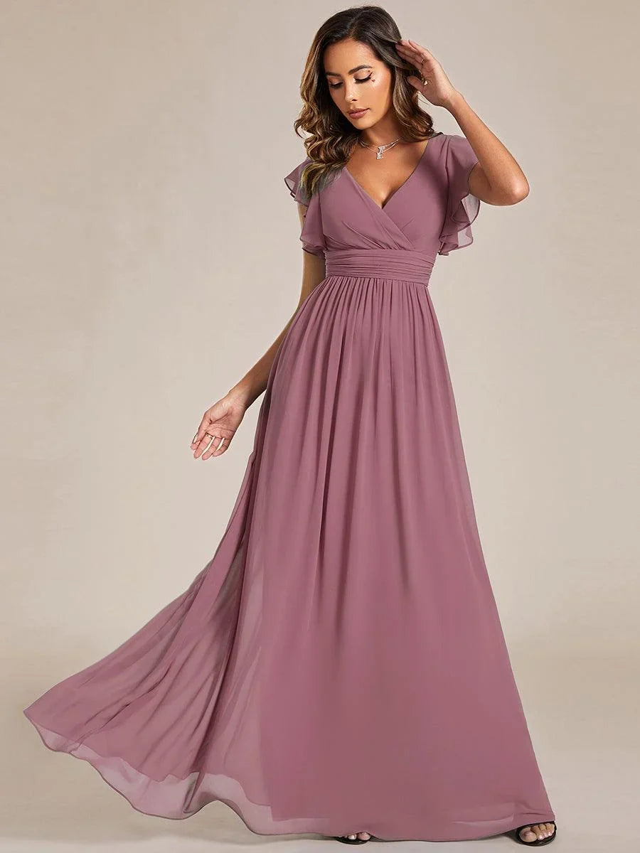 Robe Longue en Mousseline Dos Nu