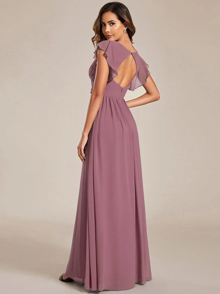 Robe Longue en Mousseline Dos Nu