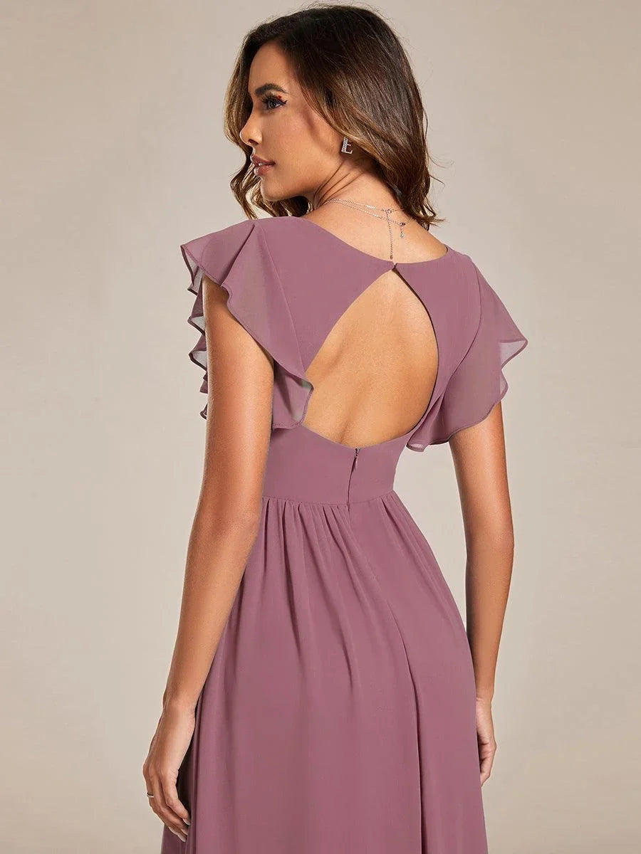 Robe Longue en Mousseline Dos Nu