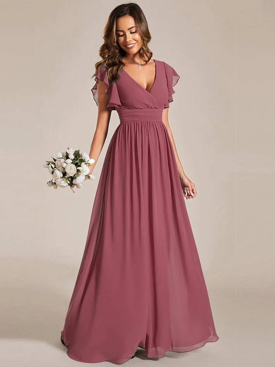 Robe Longue en Mousseline Dos Nu