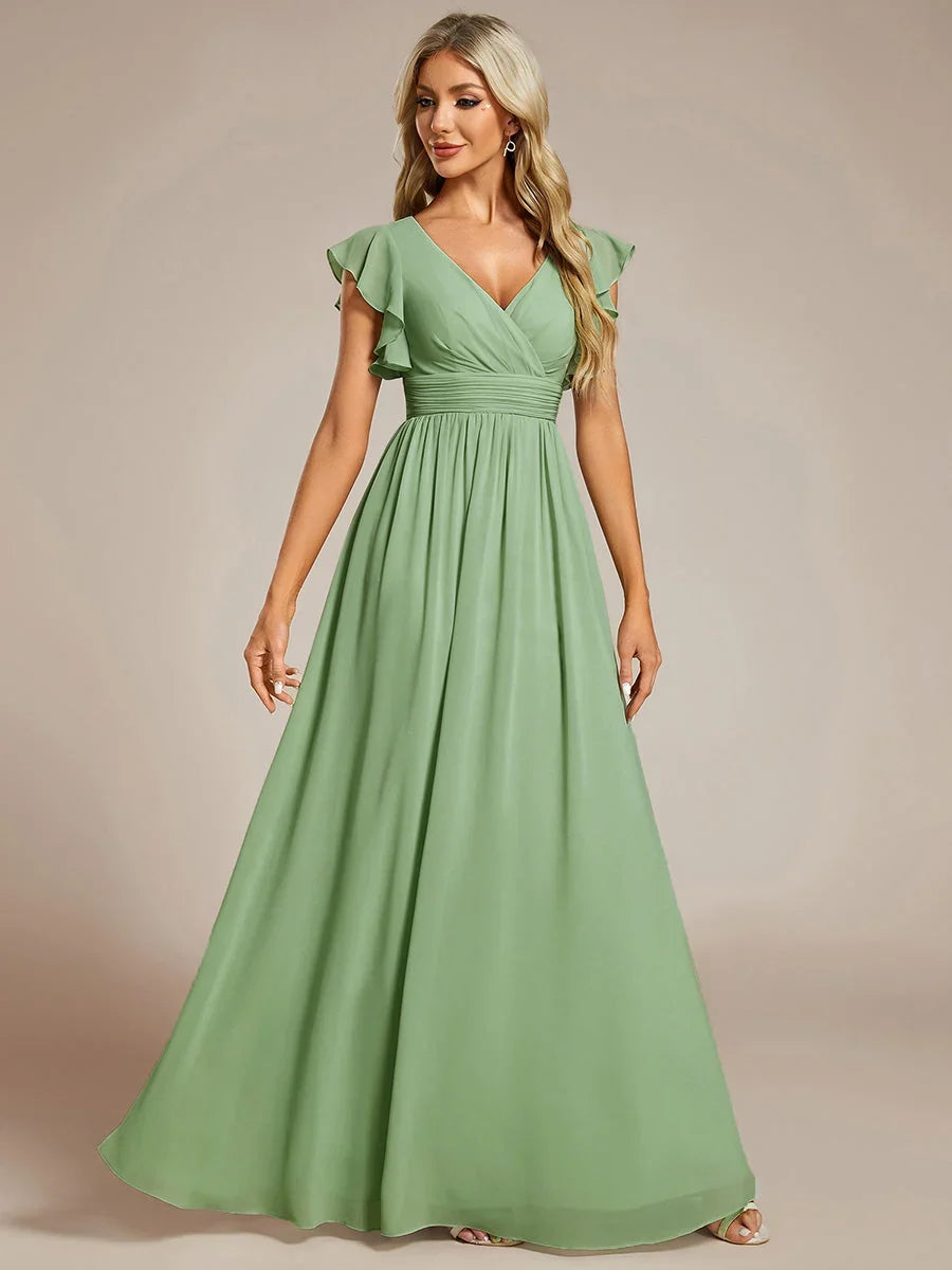 Robe Longue en Mousseline Dos Nu