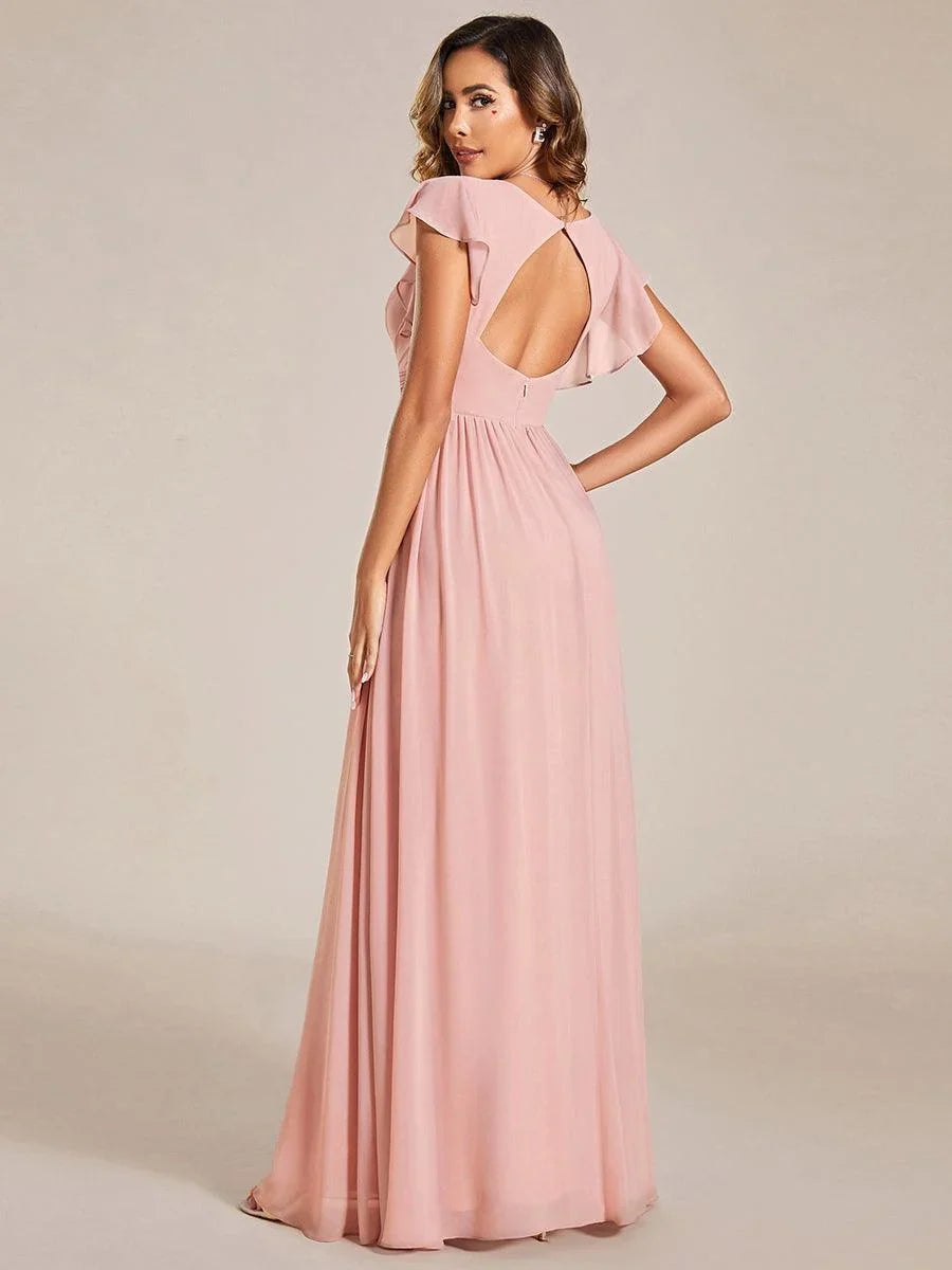 Robe Longue en Mousseline Dos Nu