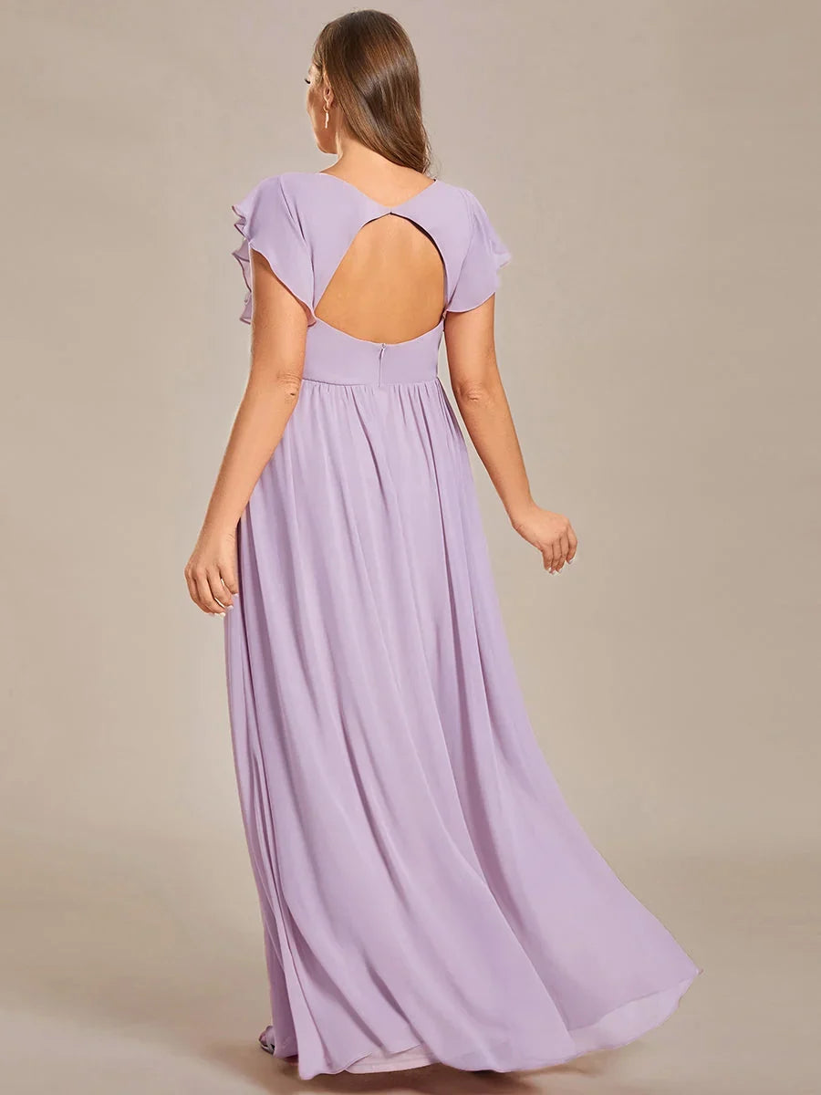 Robe Longue en Mousseline Dos Nu
