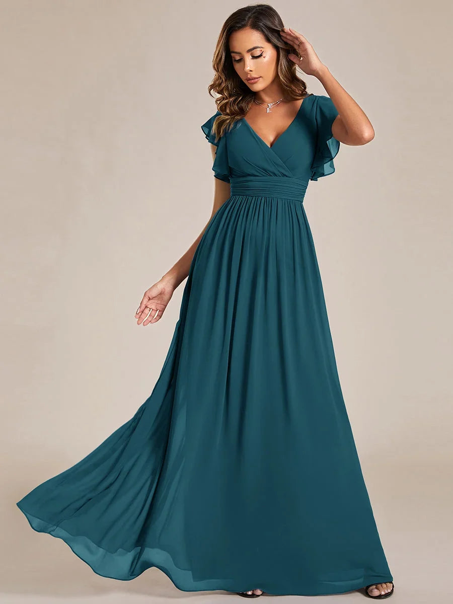 Robe Longue en Mousseline Dos Nu