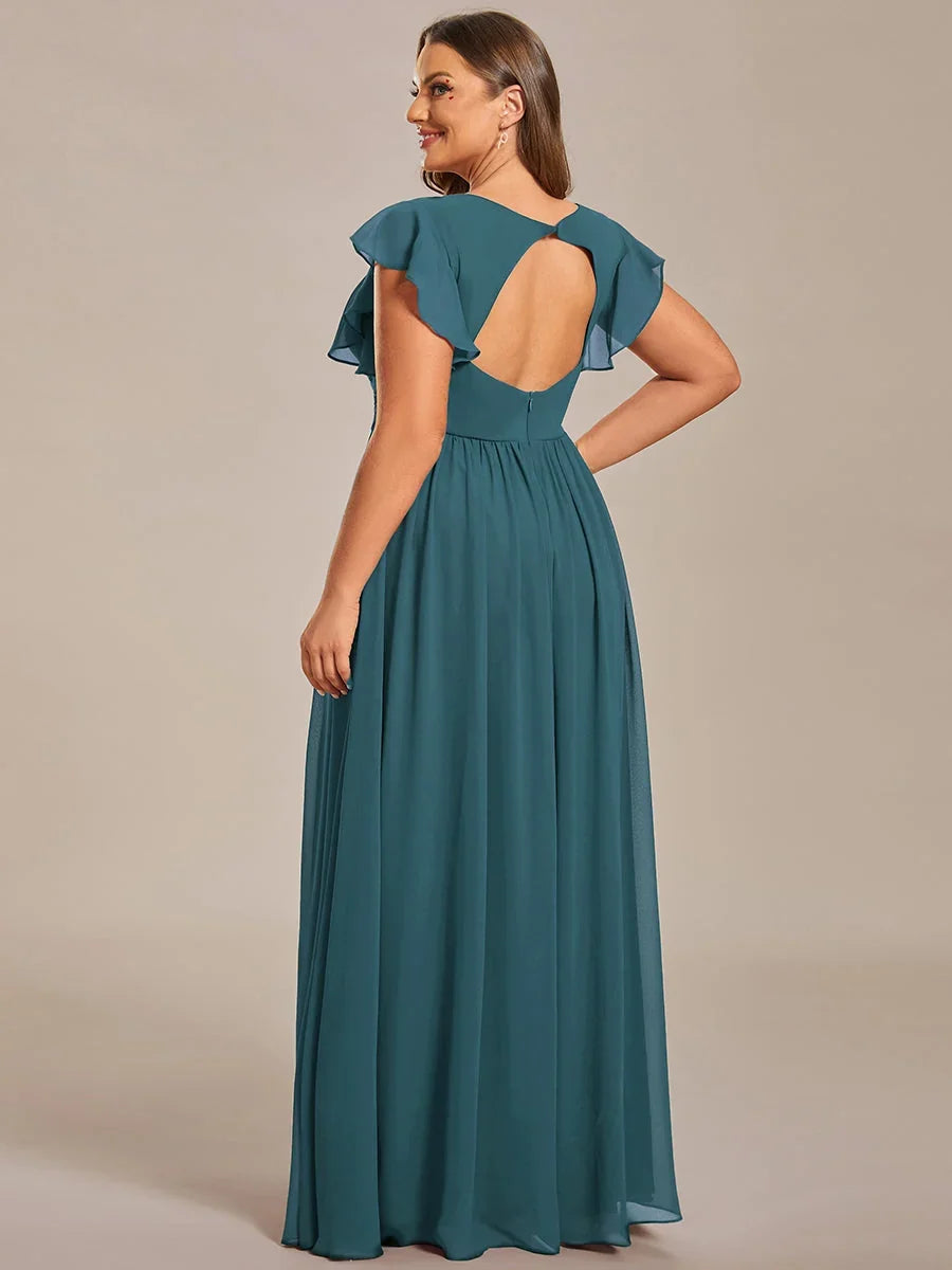 Robe Longue en Mousseline Dos Nu