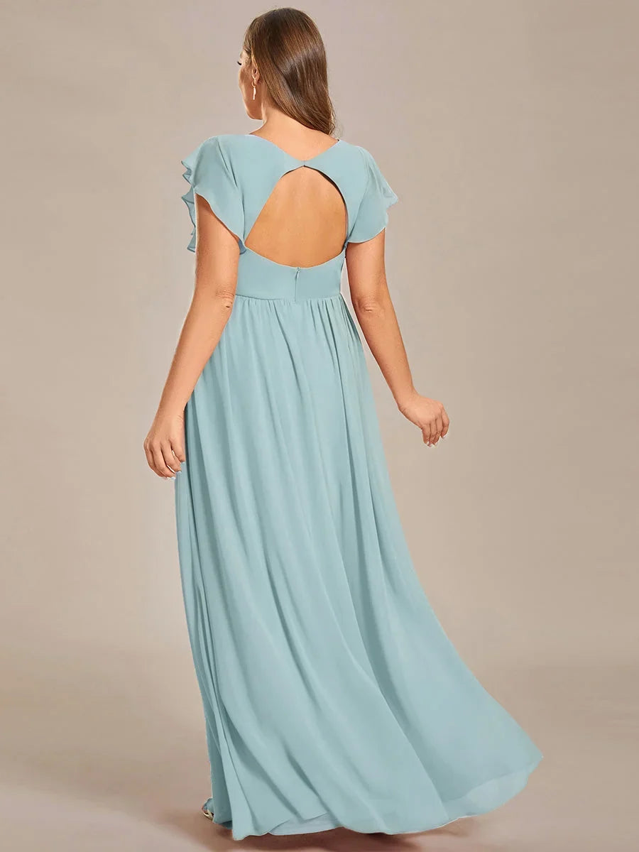 Robe Longue en Mousseline Dos Nu