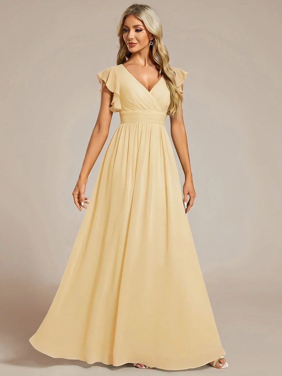 Robe Longue en Mousseline Dos Nu