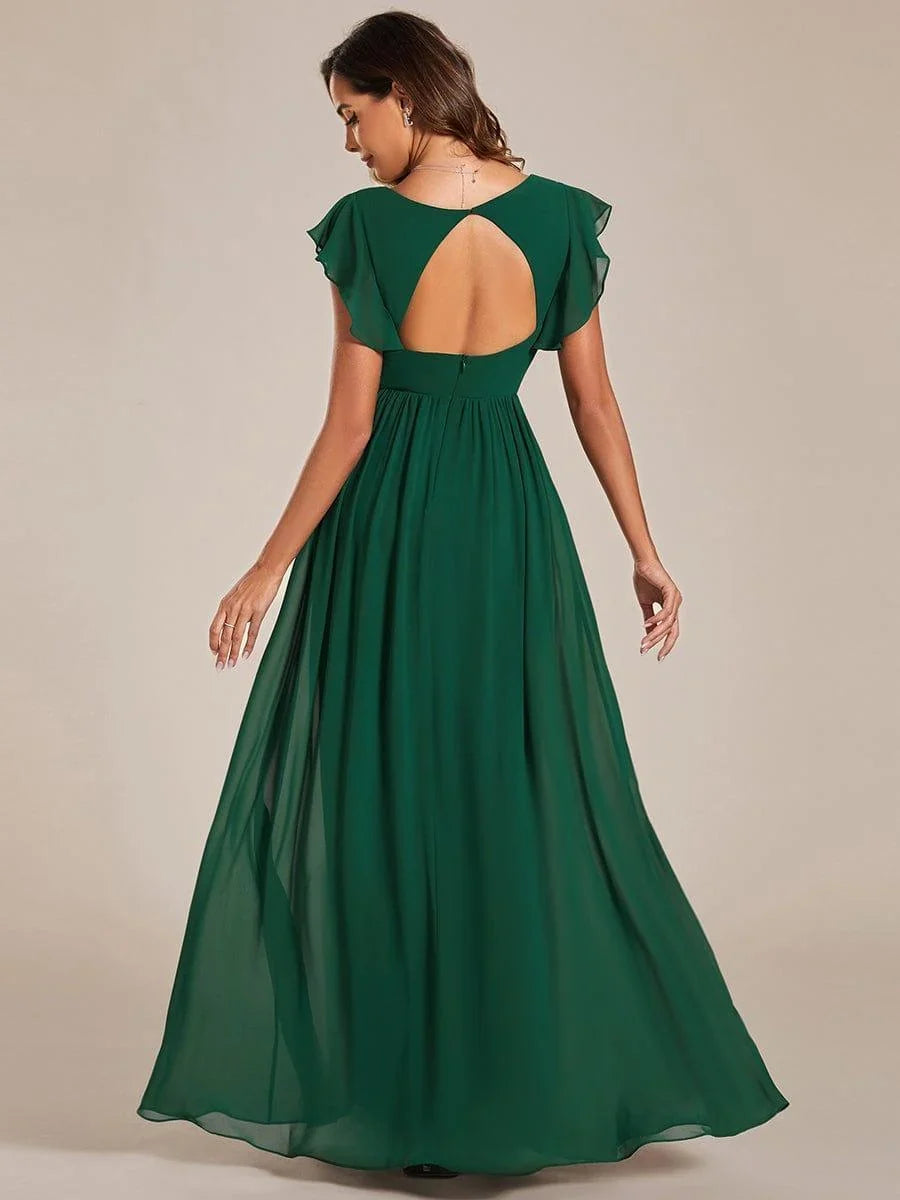 Robe Longue en Mousseline Dos Nu
