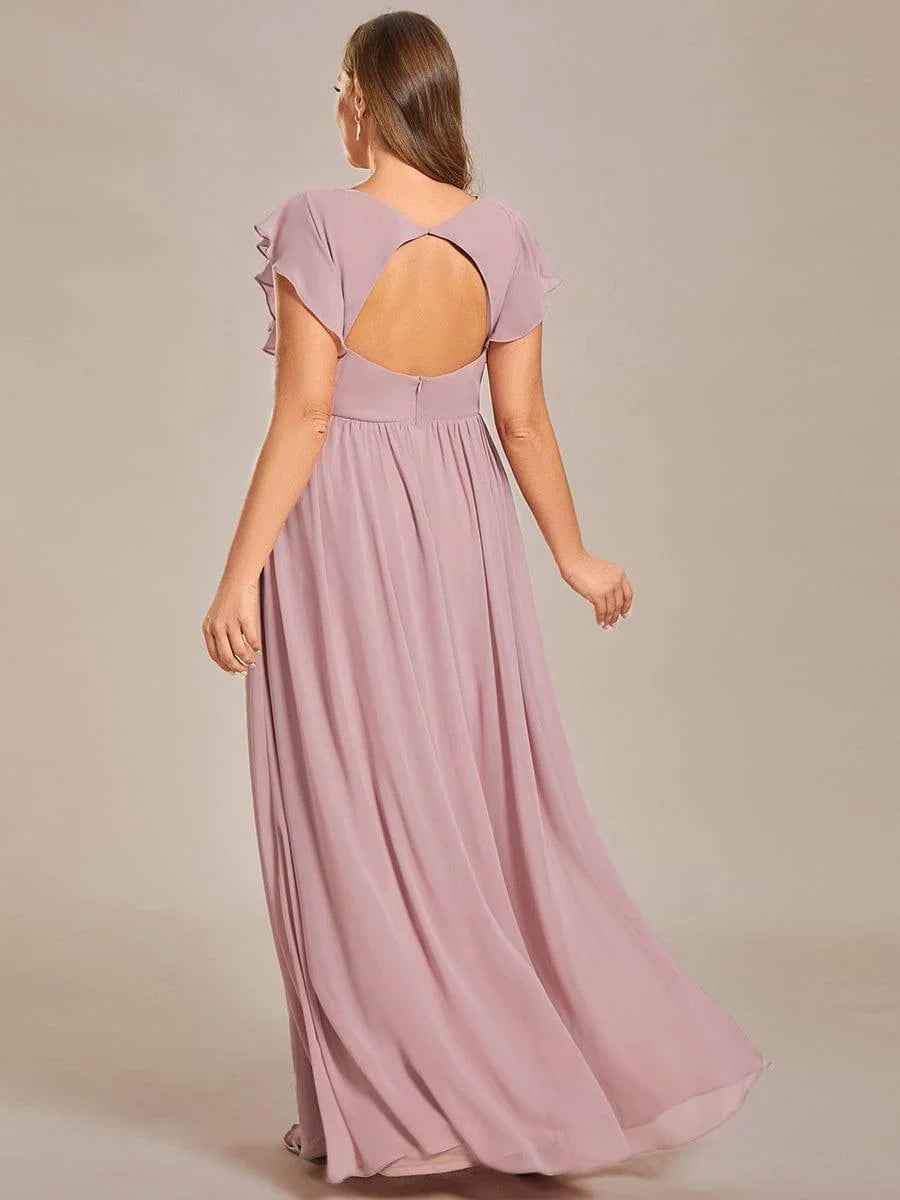 Robe Longue en Mousseline Dos Nu