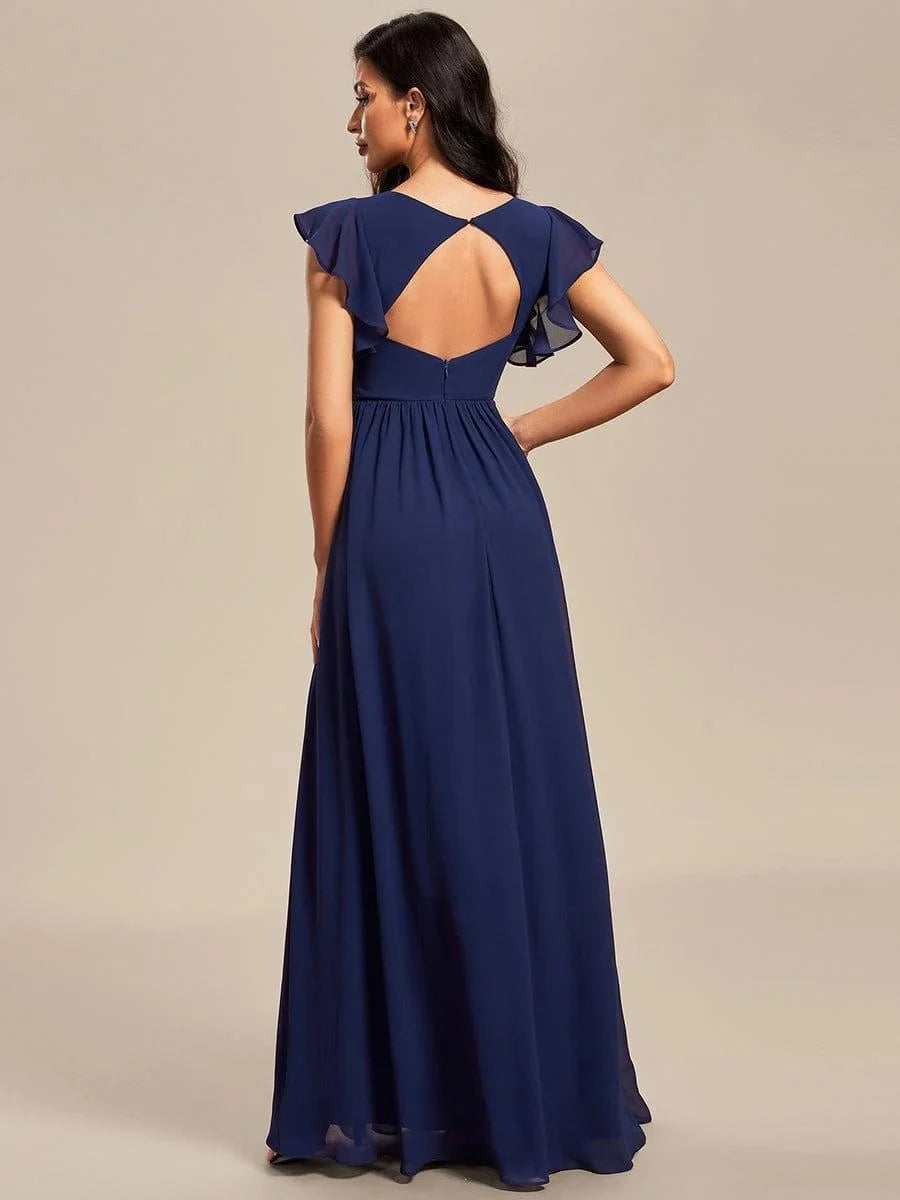 Robe Longue en Mousseline Dos Nu