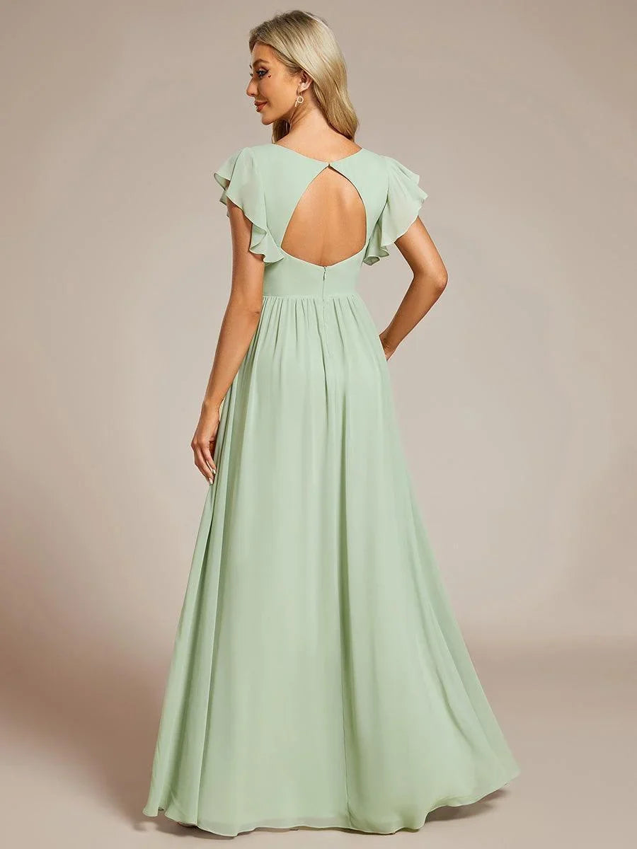 Robe Longue en Mousseline Dos Nu