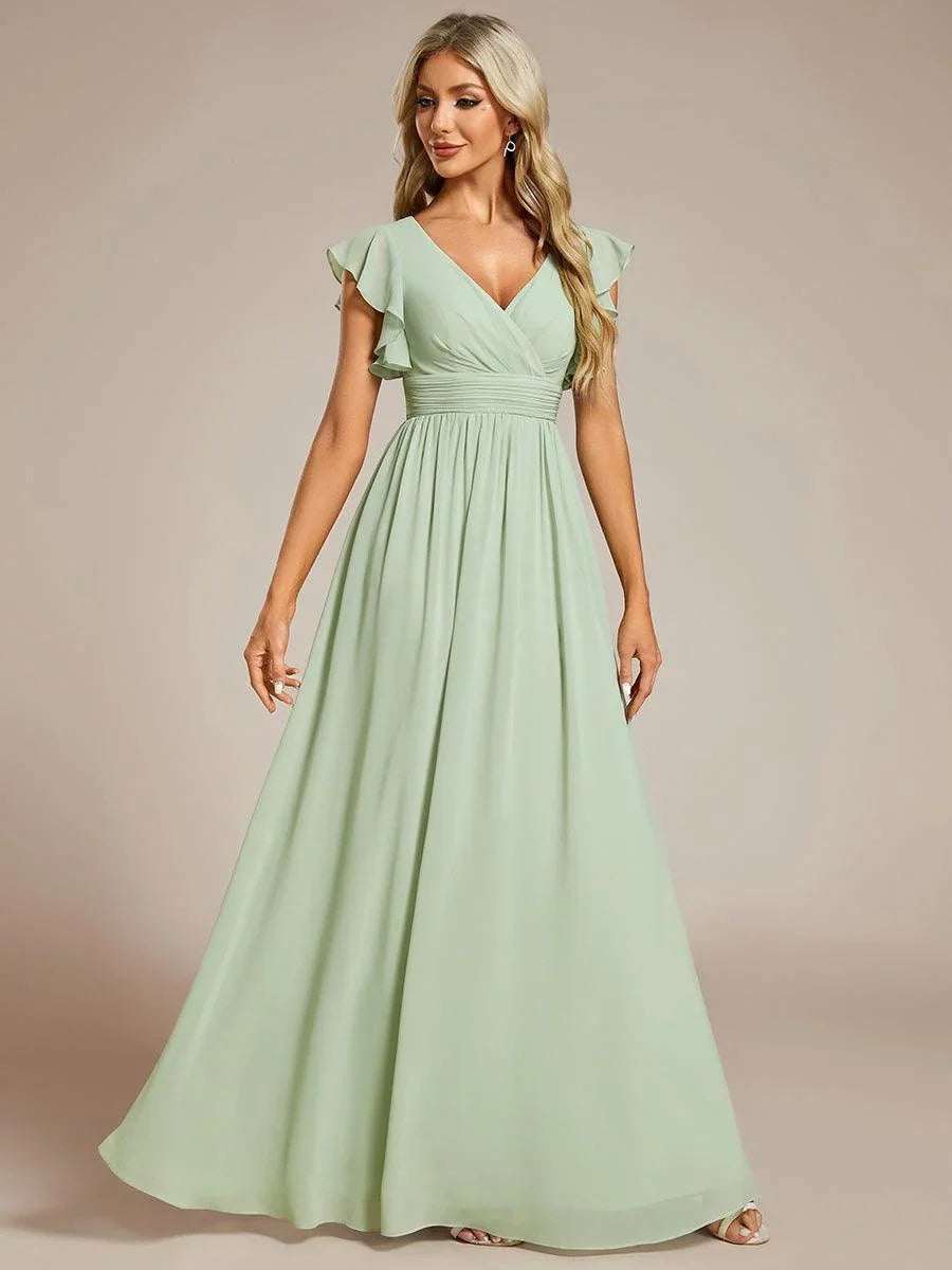 Robe Longue en Mousseline Dos Nu