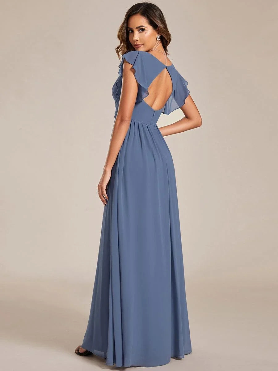 Robe Longue en Mousseline Dos Nu