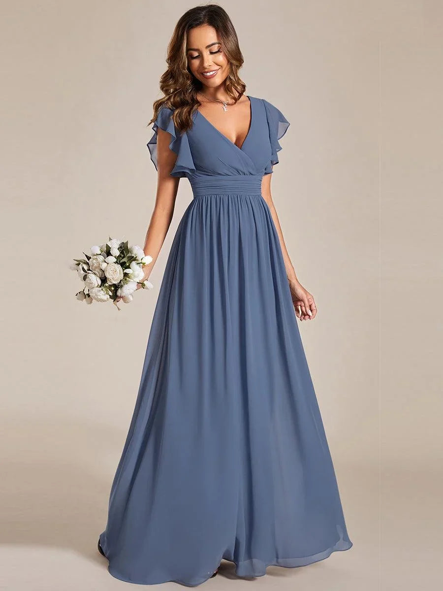 Robe Longue en Mousseline Dos Nu